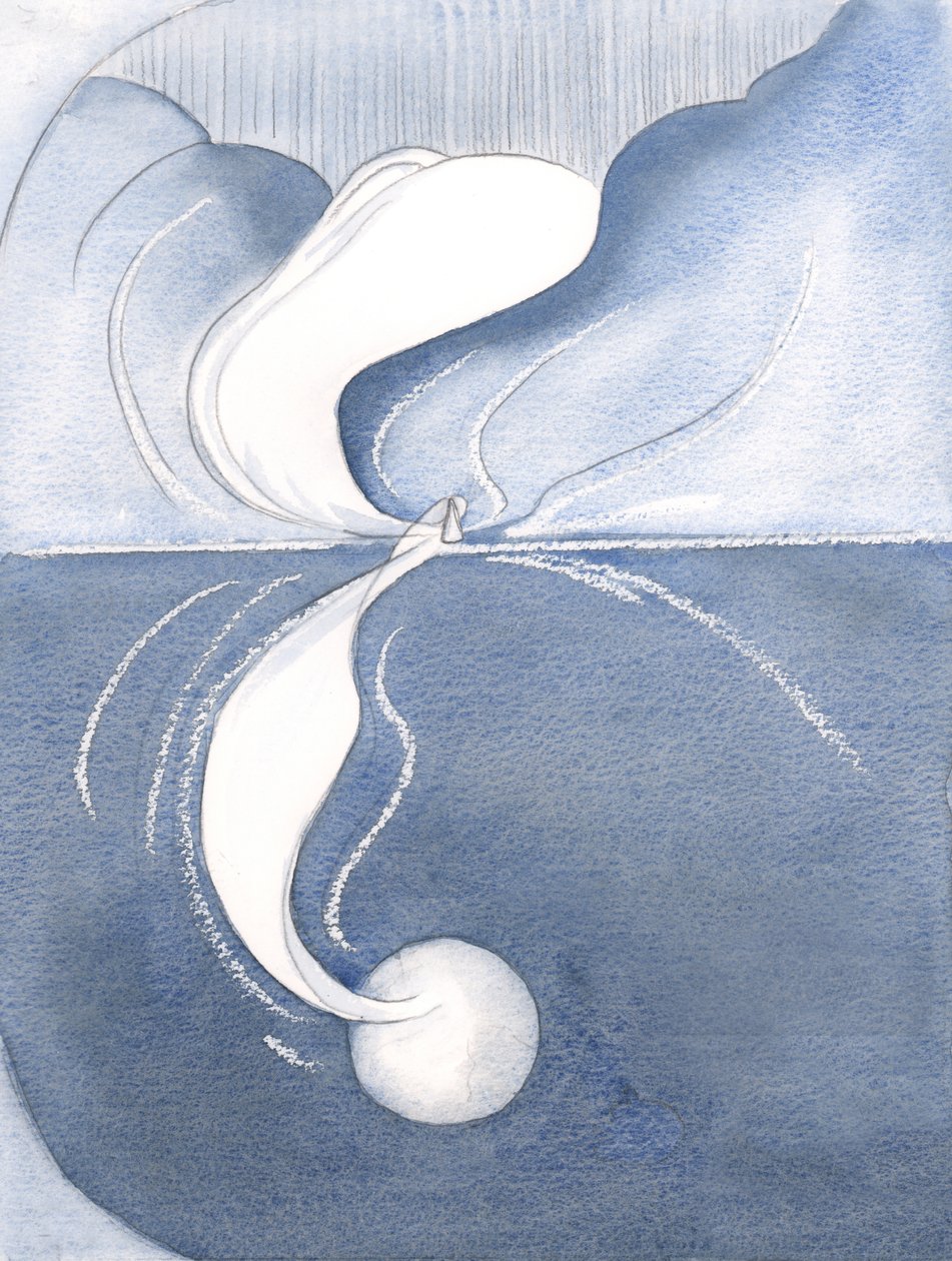 Jesus kom från den heliga jungfrun, Guds moder, för att utgjuta Guds nåd över världen, 2000 (w/c på papper) av Elizabeth Wang