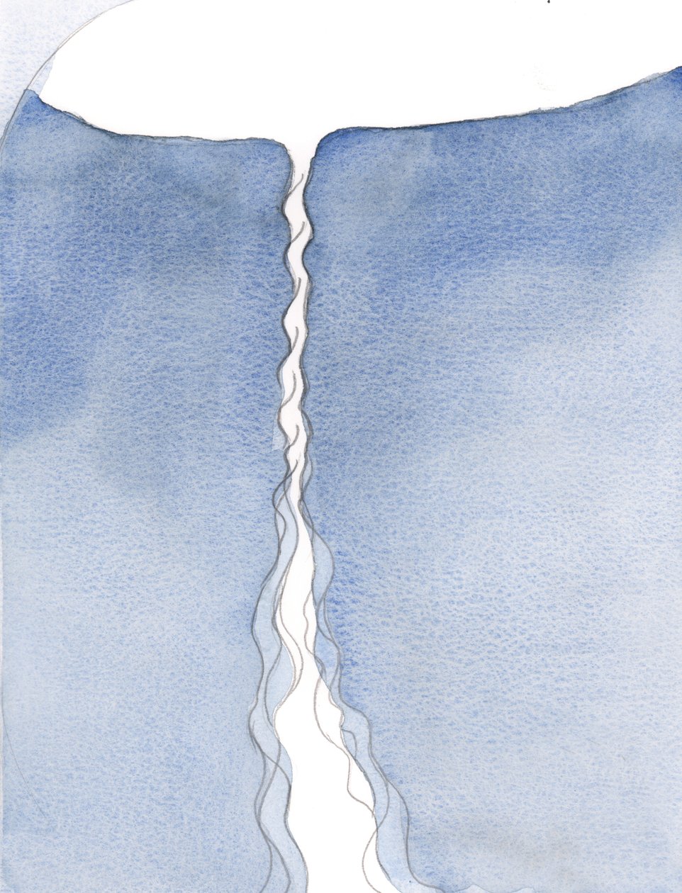 Vår enda bön-i-Kristus stiger upp så långt som till himlen; det är som en navelsträng av himmelskt liv och nåd., 2001 (w/c på papper) av Elizabeth Wang