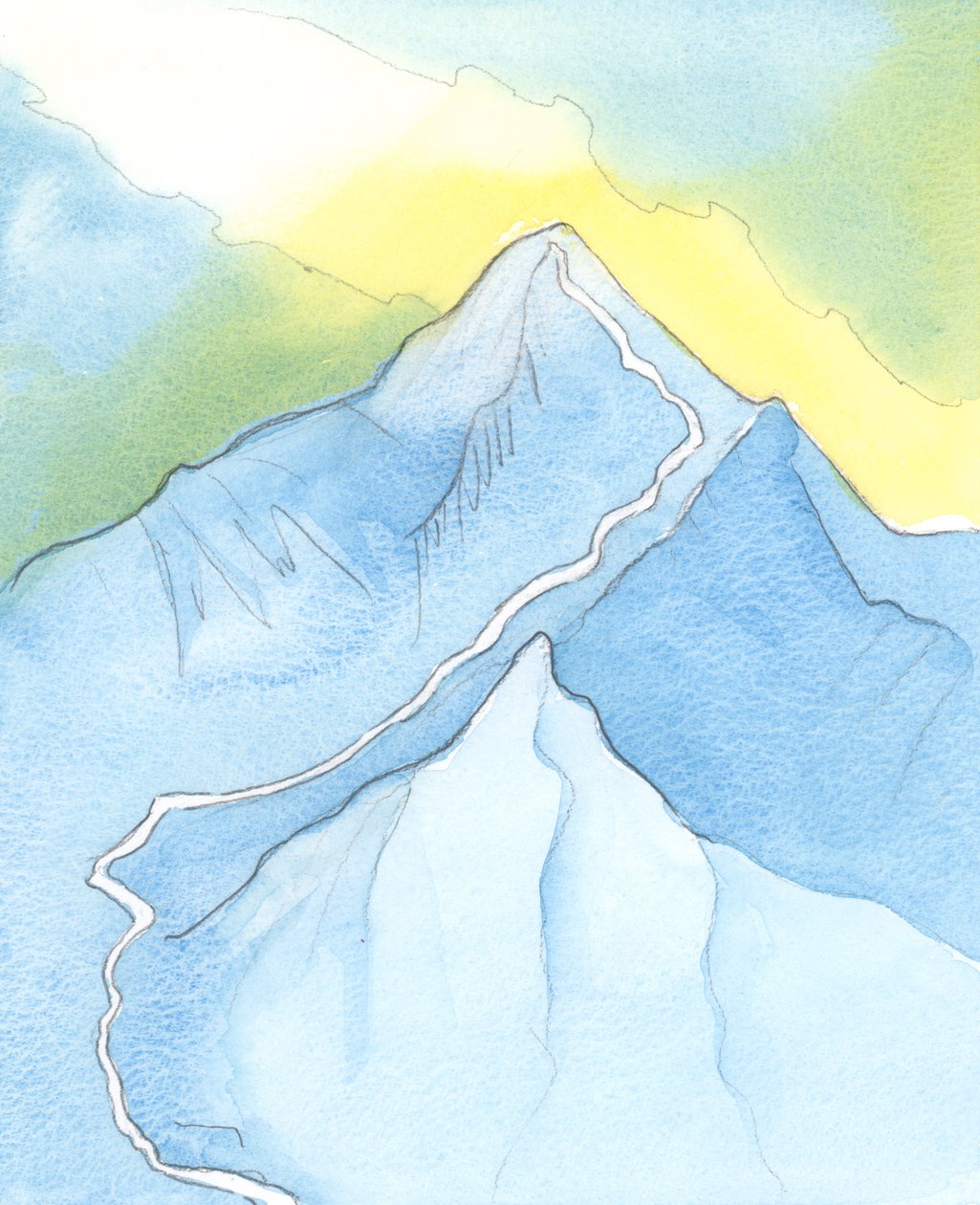 Någon som talar om Mount Everest är värd att tro om vi vet att han har följt den rätta vägen, 2003 (w/c på papper) av Elizabeth Wang