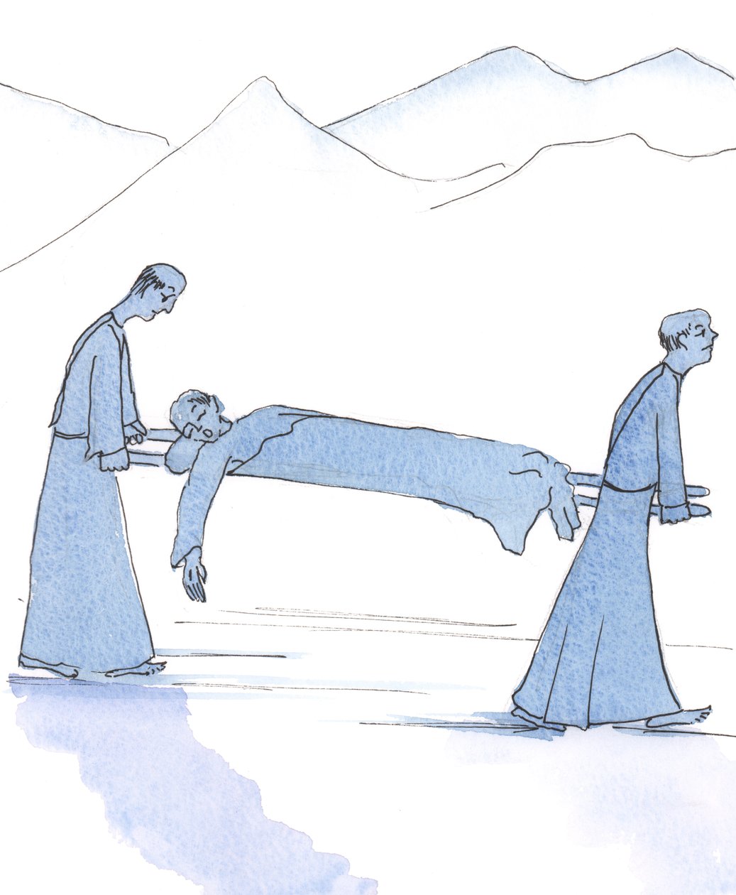 Den helige Franciskus av Assisi var brinnande i kärlek till Gud och till andra, ända till slutet, och talade uppriktigt om himlen och helvetet., 2004 (w/c på papper) av Elizabeth Wang