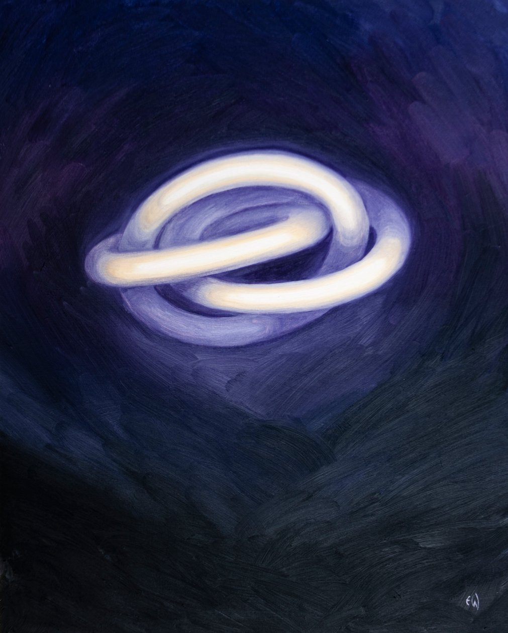 Den välsignade treenigheten lever i evigheten, som en trippelring av ljus, härlighet, evig fröjd och upphöjelse, 2003 (olja ombord) av Elizabeth Wang