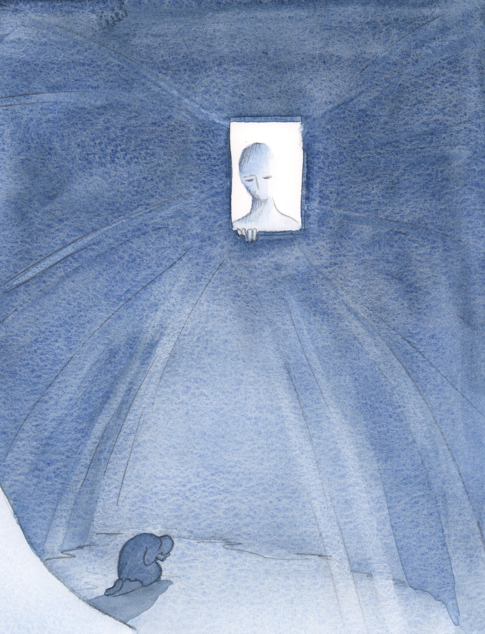 Faderns kärlek till oss är oändlig. Han njuter av att ge oss goda saker: goda nyheter, andlig glädje och Kristus, som uppenbarar honom., 2001 (w/c på papper) av Elizabeth Wang