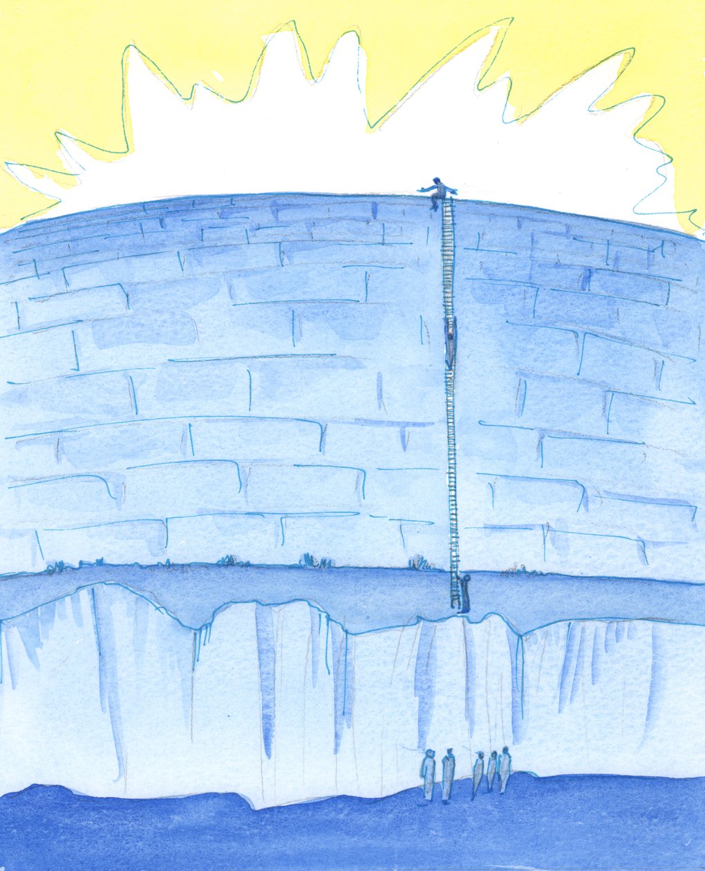 The Godhead is like a walled city, 2003 (w/c på papper) av Elizabeth Wang