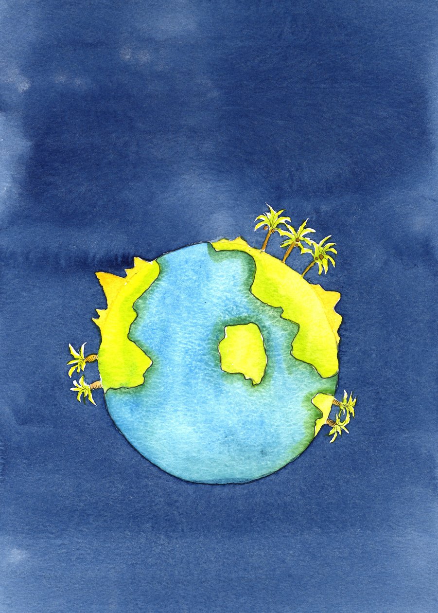 Verket av Guds skapelse, innan han skapade människor, 2001 (w/c på papper) av Elizabeth Wang