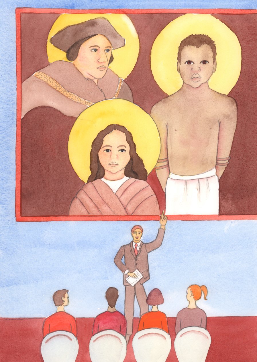 Det finns martyrer för sanningen i alla tider, 2003 (w/c på papper) av Elizabeth Wang
