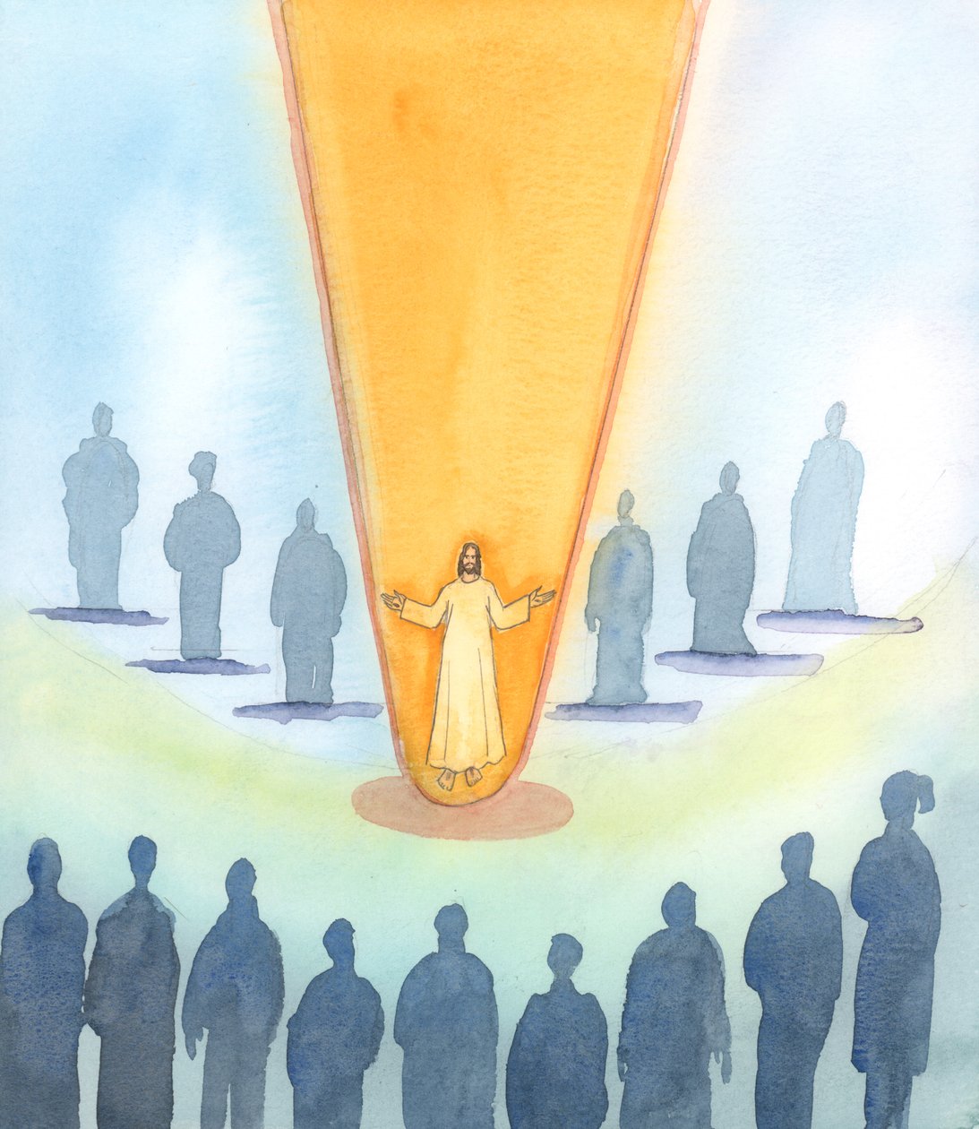 Det finns ingen religion som är lika bra som den kristna religionen, 2005 (akvarell på papper) av Elizabeth Wang