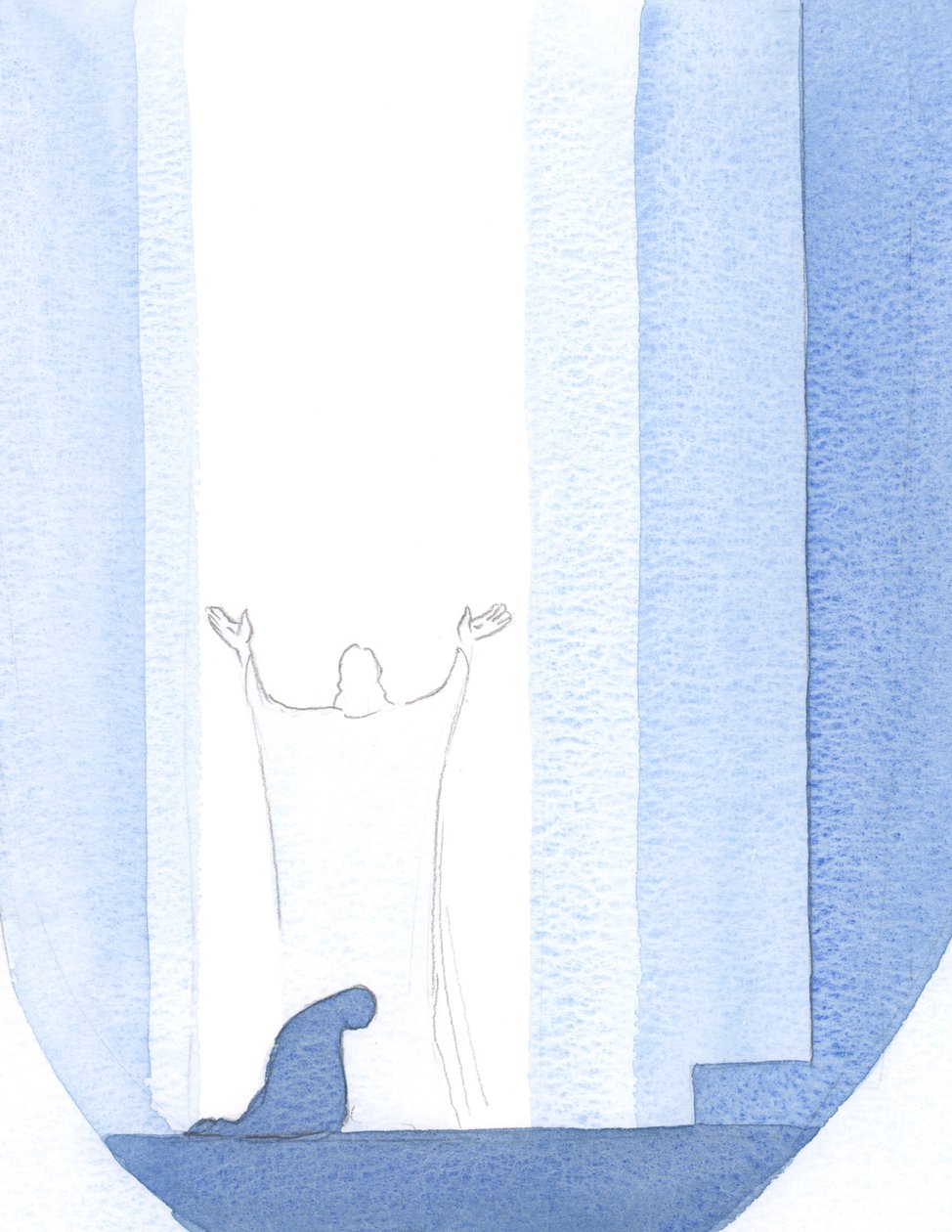 Med Kristus är vår bön värd besväret, 2000 (w/c på papper) av Elizabeth Wang