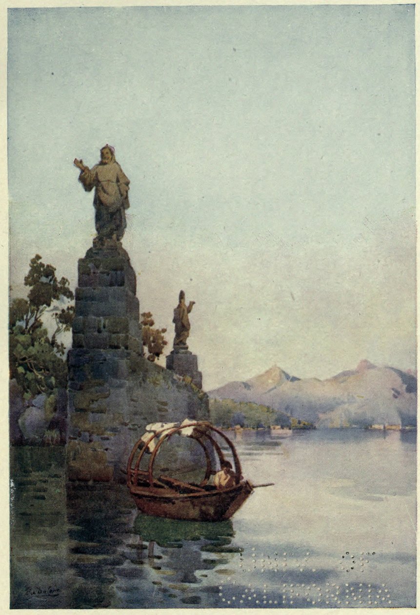Ingången till Villa Arconati, Lago di Como, Illustration från "De italienska sjöarna" av Richard Bagot av Ella Du Cane