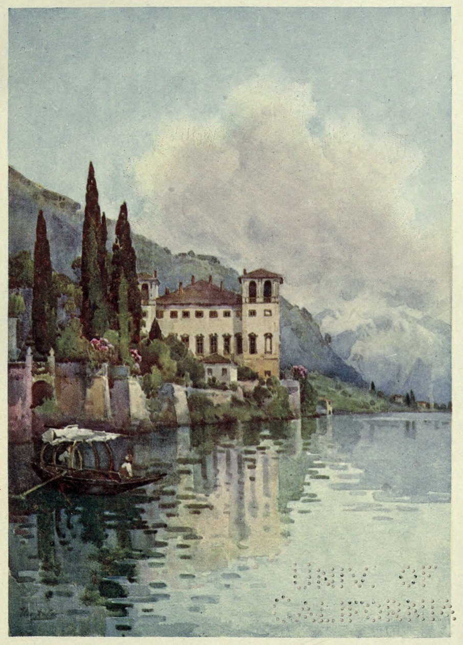 Gravedone, Lago di Como, Illustration från "De italienska sjöarna" av Richard Bagot av Ella Du Cane