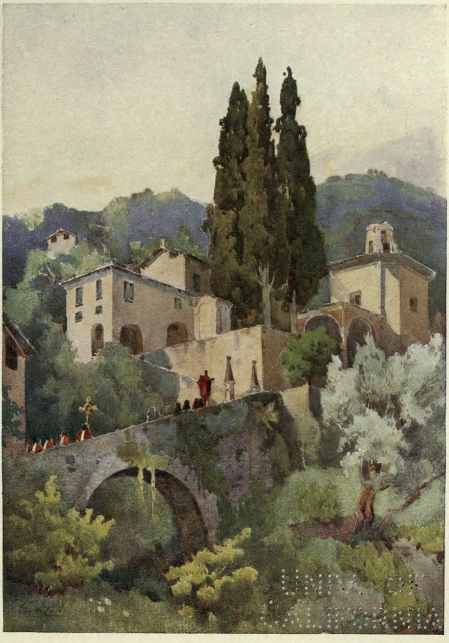 Our Lady of Peace, Comosjön, Illustration från "The Italian lakes" av Richard Bagot av Ella Du Cane