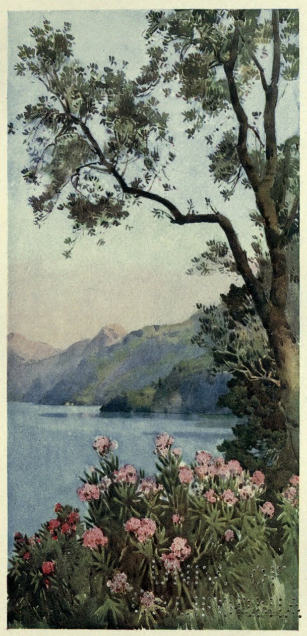 Lago di Como, Illustration från "De italienska sjöarna" av Richard Bagot av Ella Du Cane