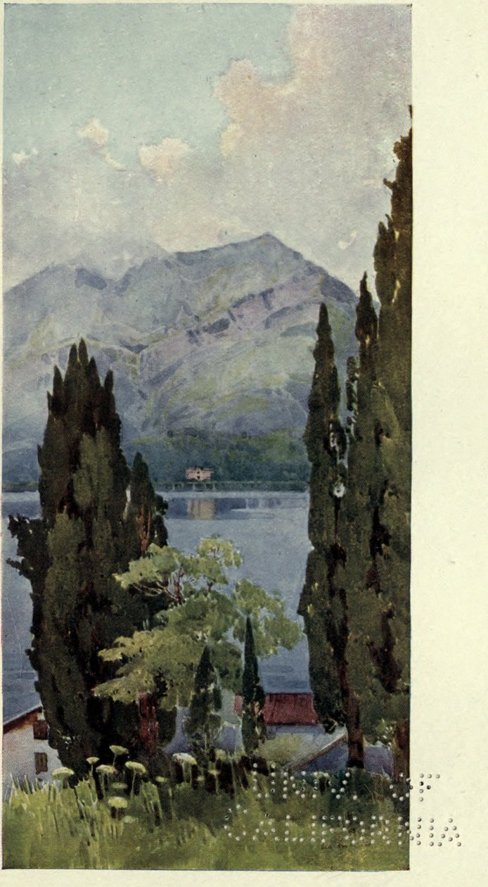 Monte Crocione, Lago di Como, Illustration från "De italienska sjöarna" av Richard Bagot av Ella Du Cane