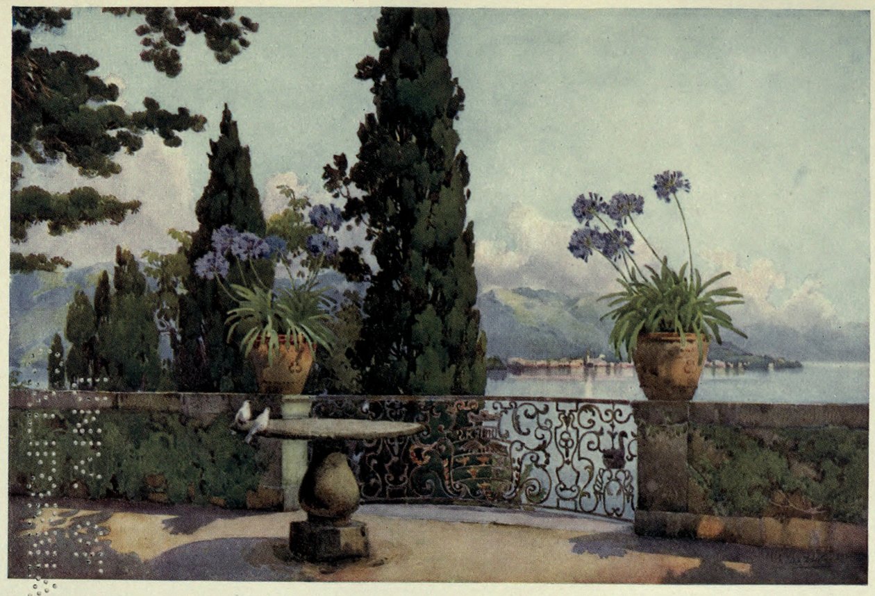 Pallanza från Isola Bella, Lago Maggiore, Illustration från 