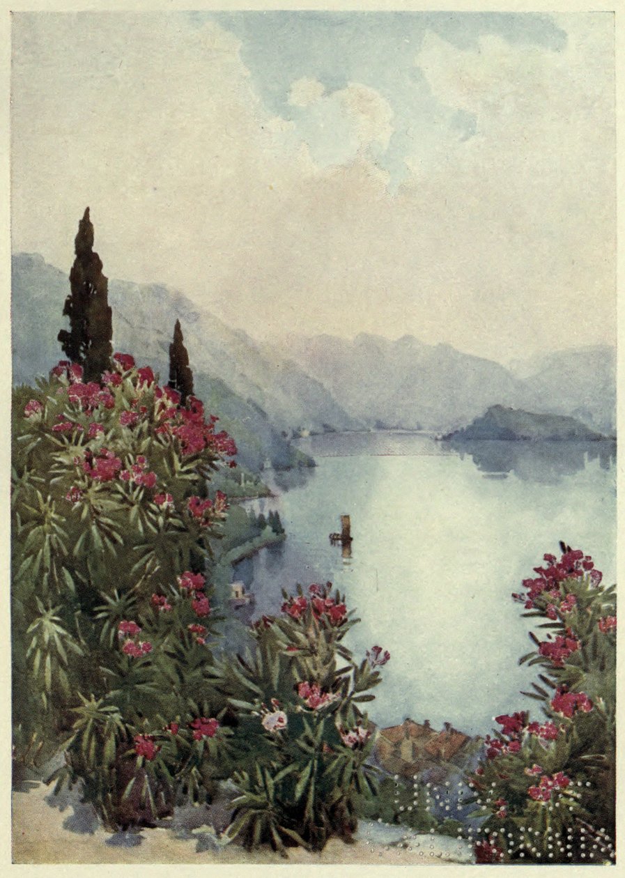 Villa Serbelloni, Lago di Como, Illustration från "De italienska sjöarna" av Richard Bagot av Ella Du Cane