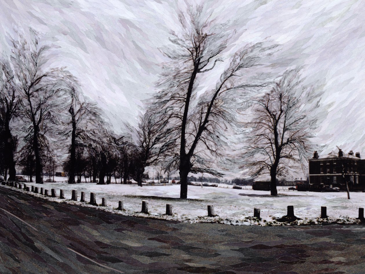 Westgrove, Looking Towards Blackheath, 1999 (collage mosaic ya karatasi)swed av Ellen Golla