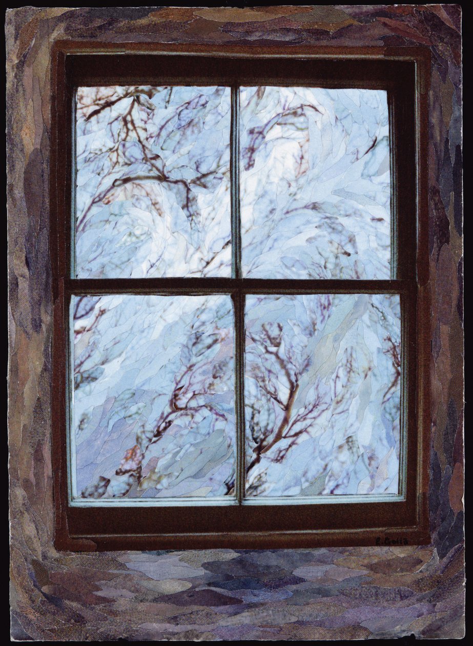 You Would Get on a Plane for Me, 2001 (pappersmosaikcollage) av Ellen Golla