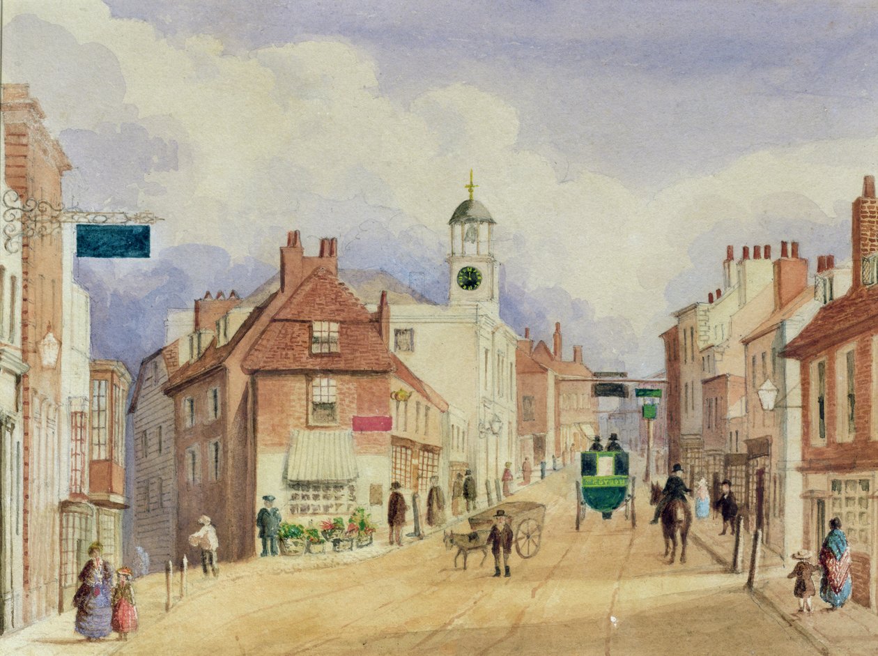 Croydon High Street, ca 1850-55 av Ellen Keen