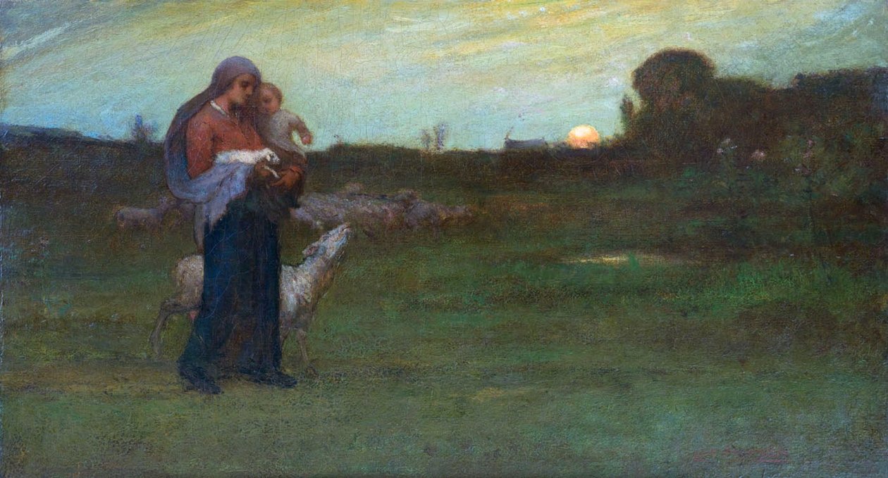 Madonna and Lamb av Elliot Daingerfield