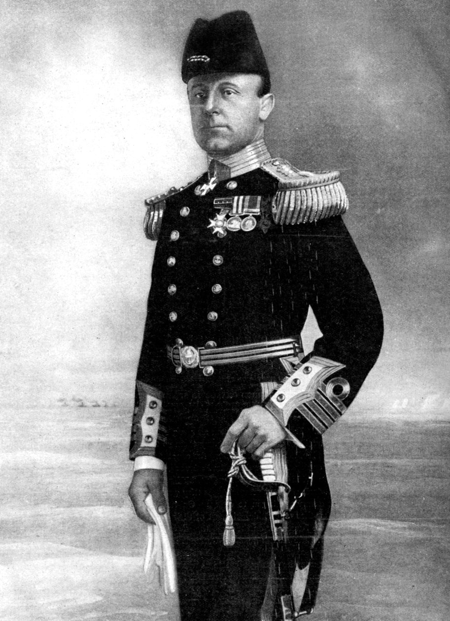 Amiral Sir John Rushworth Jellicoe, överbefälhavare, första världskriget, 1914 av Elliott and Fry