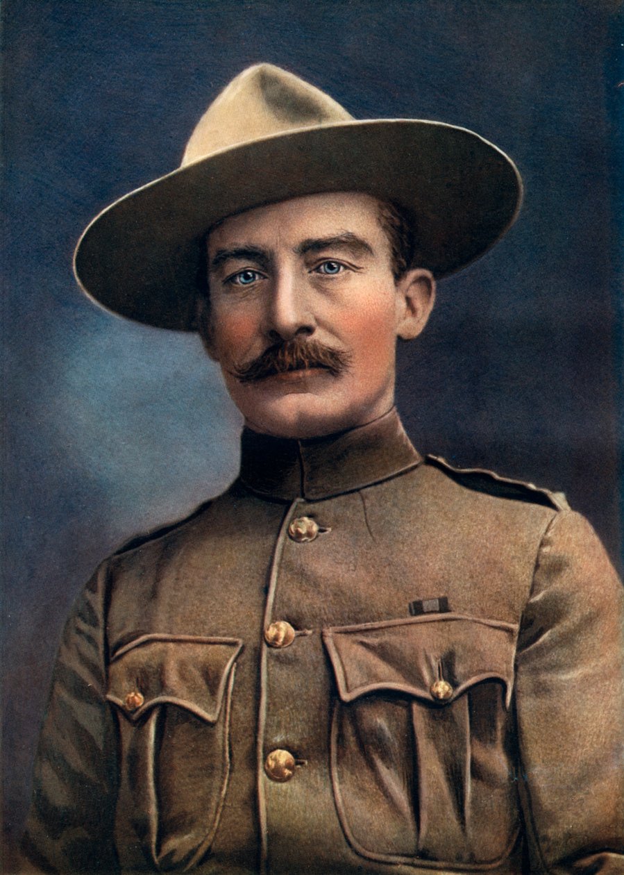 Överste Baden-Powell, generallöjtnant i den brittiska armén, 1902. av Elliott and Fry