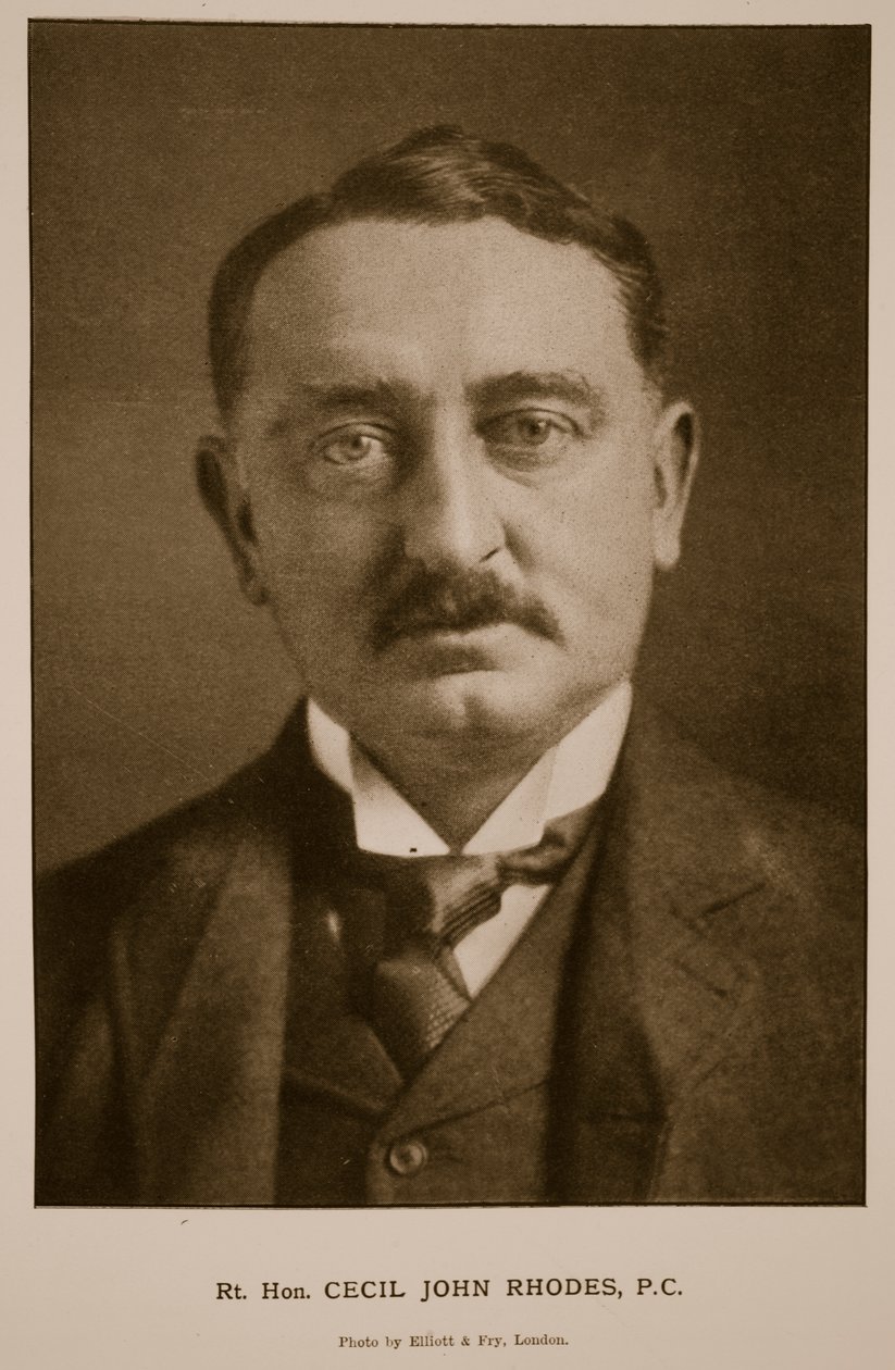 Rt Hon Cecil Rhodes, P.C. (sepiafoto) av Elliott und Fry Studio
