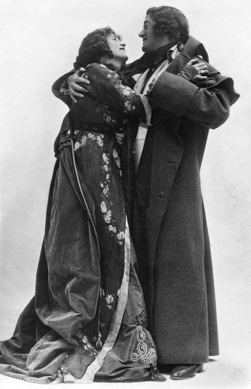 Julia Neilson och Fred Terry i The Scarlet Pimpernel, c1905. av Ellis and Walery