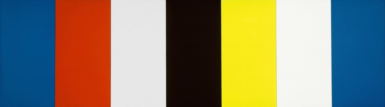 Röd Gul Blå Vit och Svart av Ellsworth Kelly