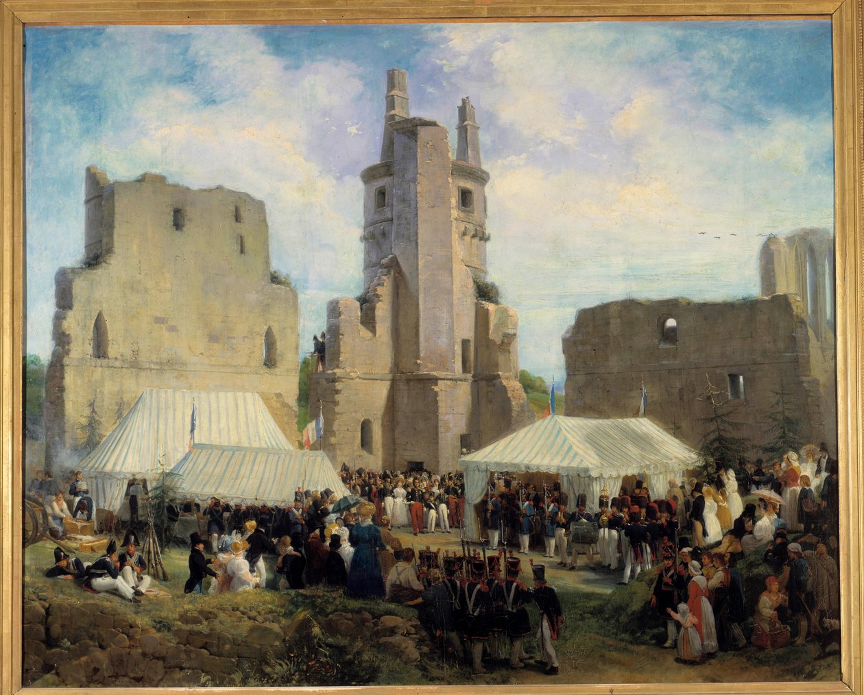 Promenad av hans majestätiska Louis Philippe 1st och hans familj Målning av Eloi Firmin Feron (1802-1876). 1832. Rundvisningar, Konstmuseet av Eloi Firmin Feron
