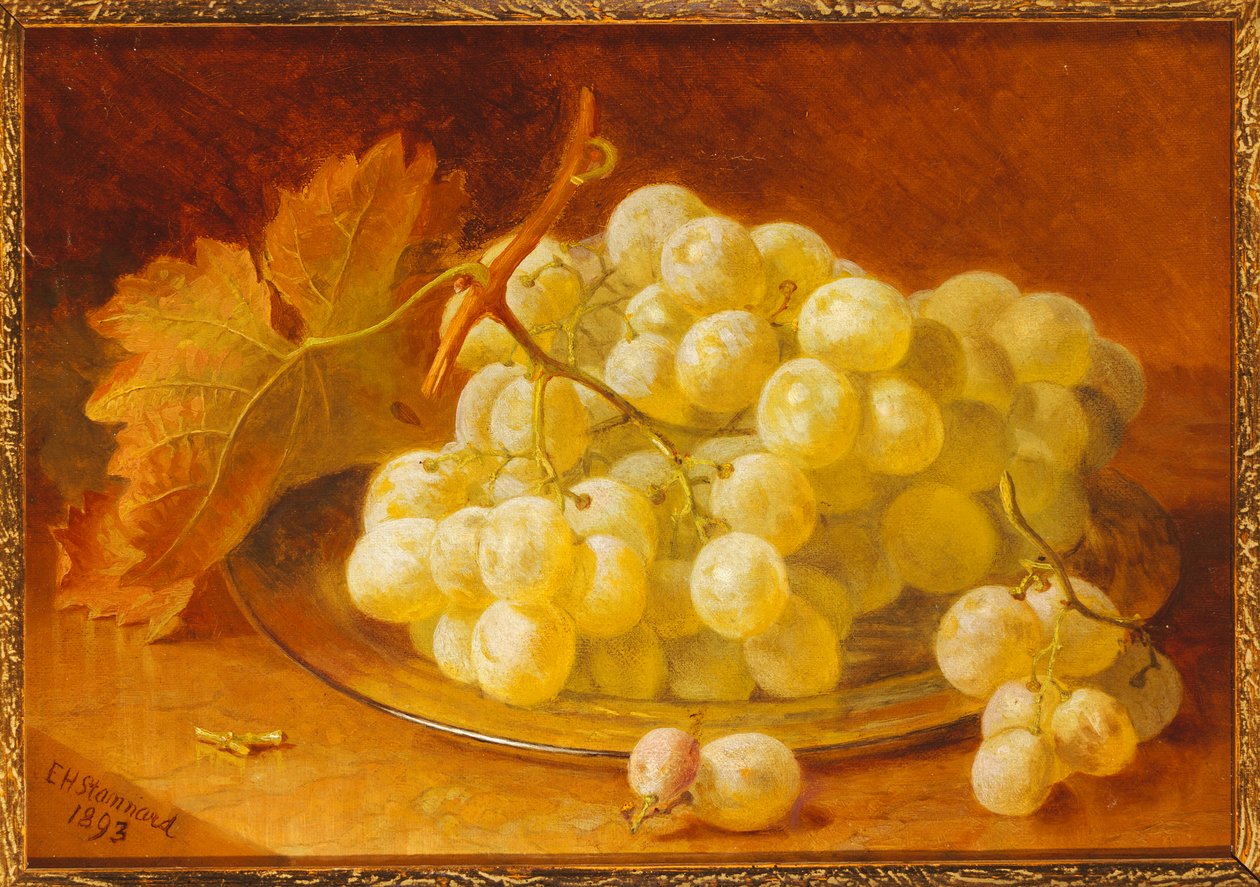 Druvor på en silverplatta, 1893 av Eloise Harriet Stannard