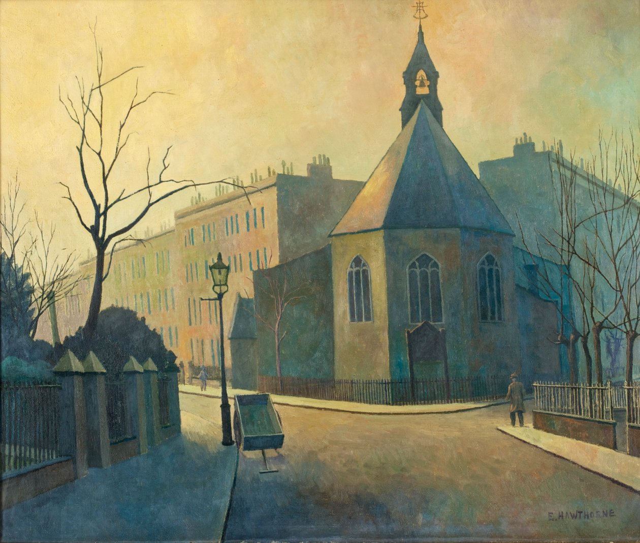 Gatubild, Johannes Döparens kyrka, norra London av Elwin Hawthorne
