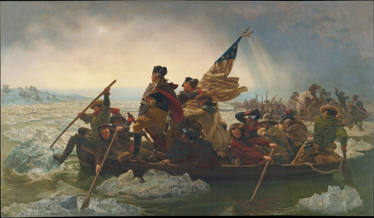 Washington Crossing the Delaware River, 25 december 1776, 1851 (kopia av ett original målat 1848) av Emanuel Gottlieb Leutze