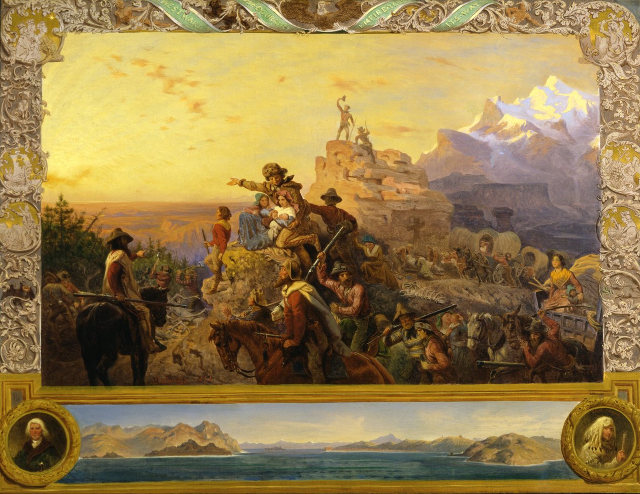 Westward the Course of Empire tar sin väg (väggmålning, U.S. Capitol) av Emanuel Gottlieb Leutze