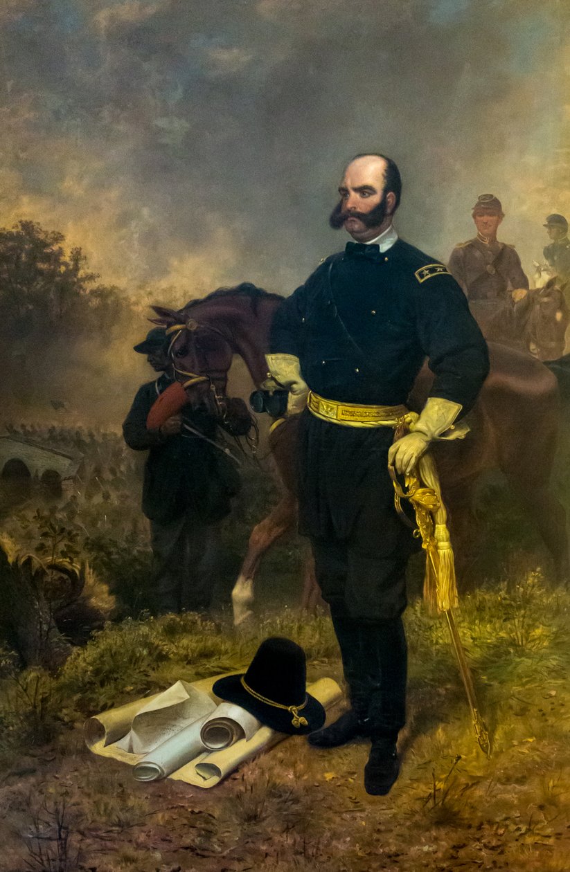 General Ambrose Burnside vid Antietam av Emanuel Gottlieb Leutze