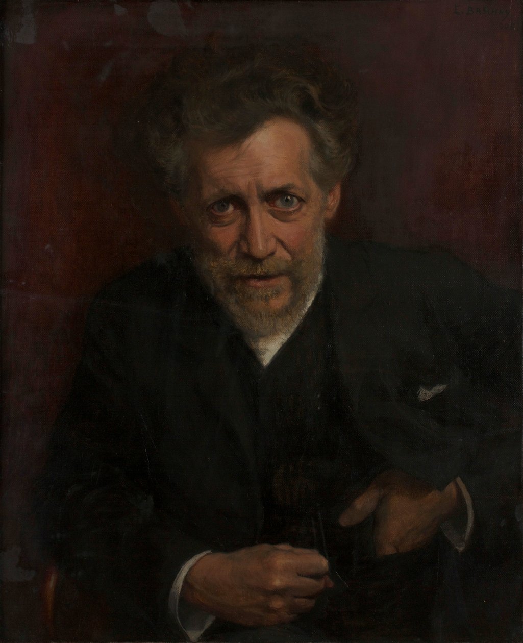 Porträtt av professor Edmund von Hellmer av Emanuel Baschny