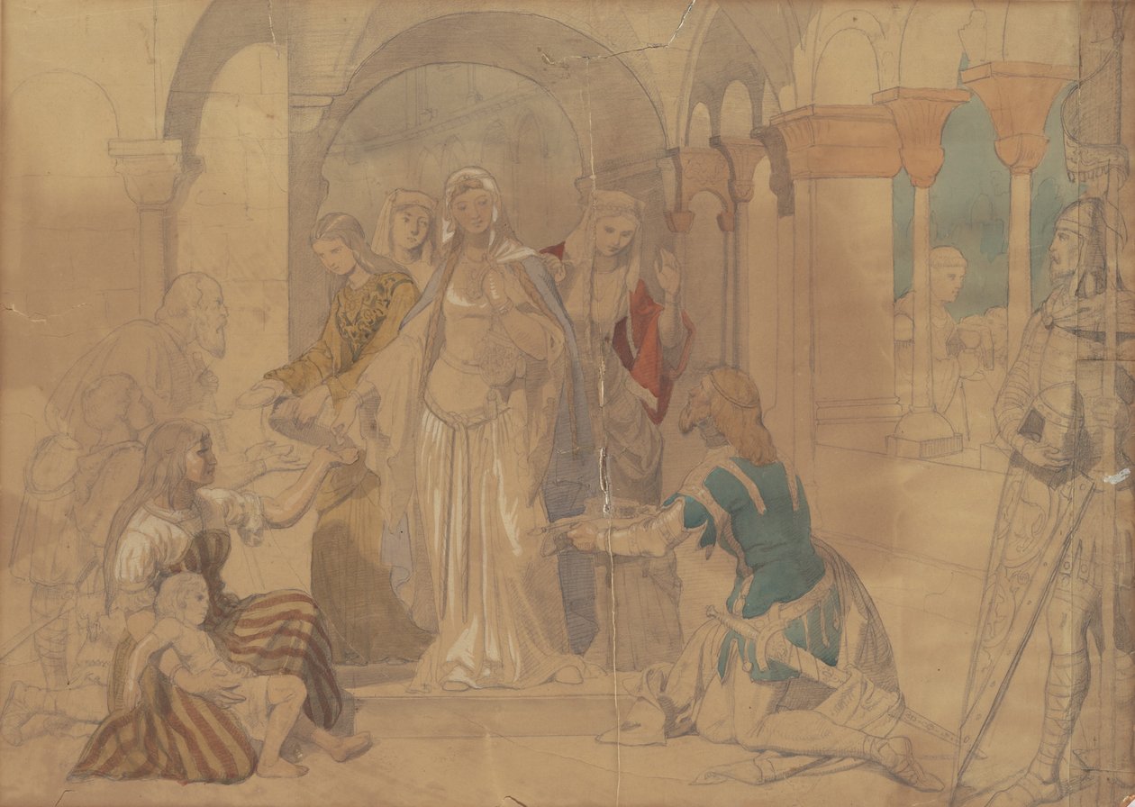 Studie av kurtisaner av Emanuel Gottlieb Leutze