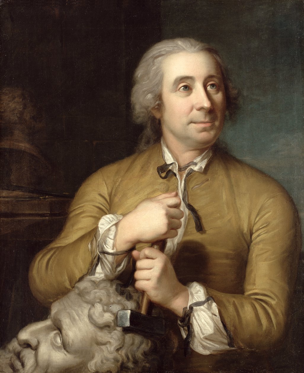 Skulptören Johann August Nahl den äldre av Emanuel Handmann