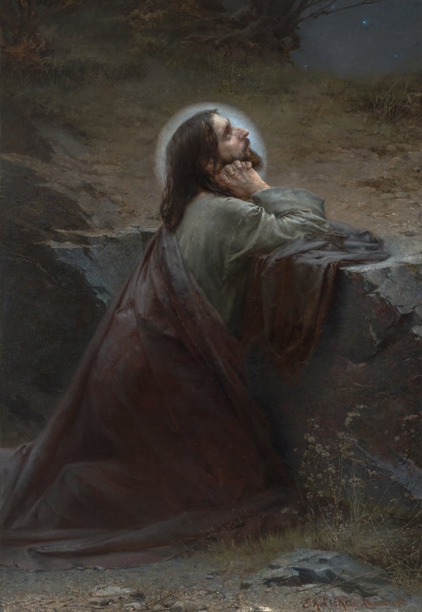 Kristus på Oljeberget (Ske din vilja!), 1886 av Emanuel Kresenc Liska