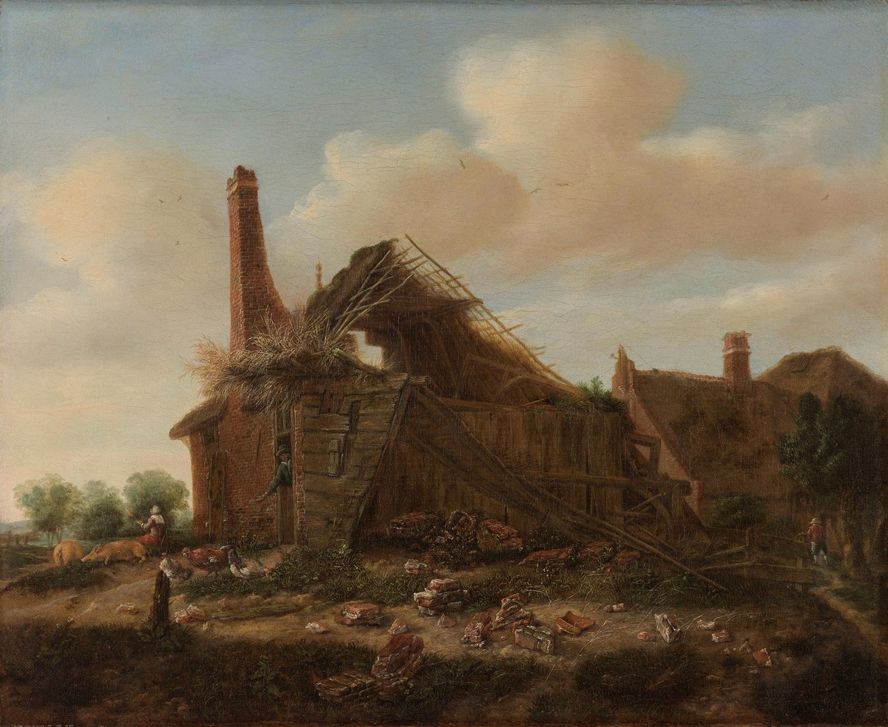 Bondgård i ruiner av Emanuel Murant