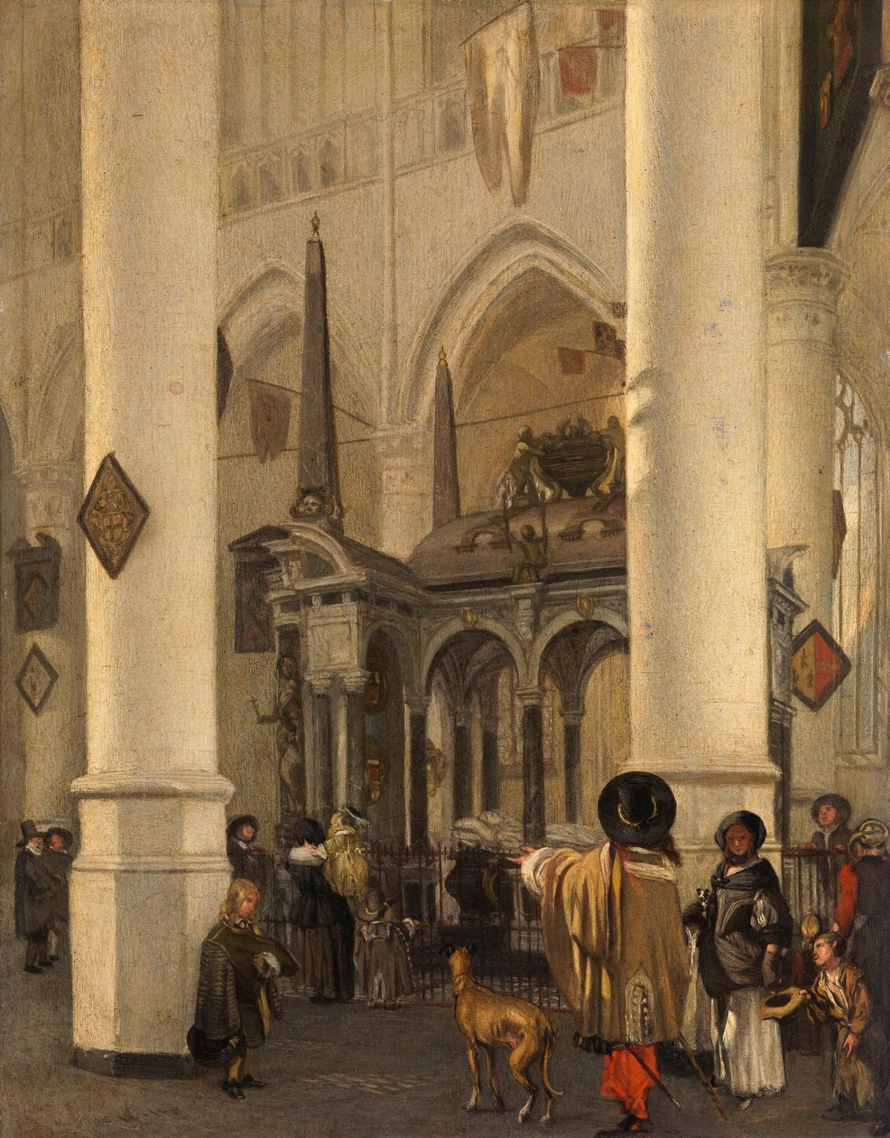 Die Nieuwe Kerk in Delft mit dem Grab von Wilhelm dem Schweiger av Emanuel de Witte