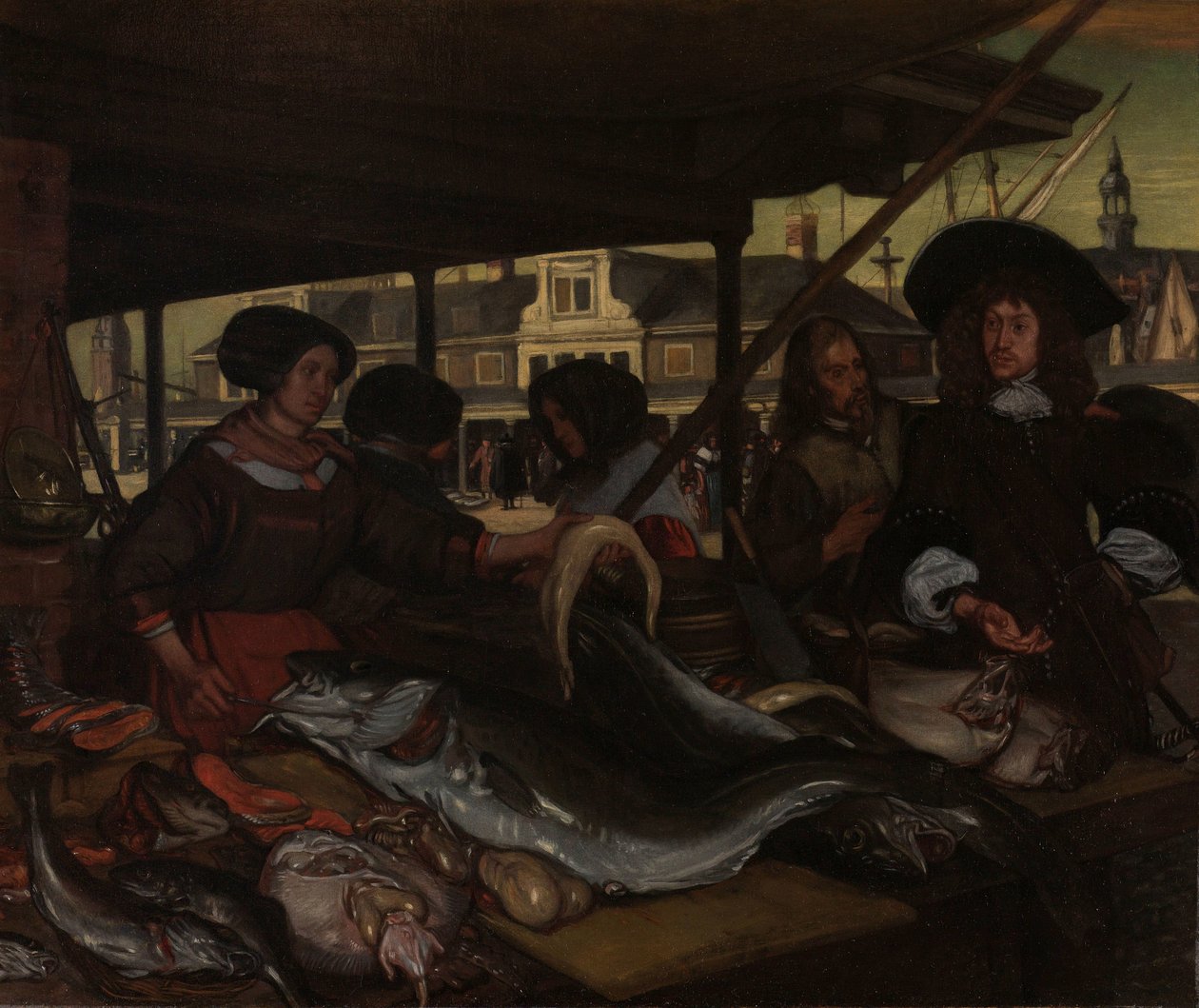 Nieuwe Vismarkt (ny fiskmarknad) i Amsterdam av Emanuel de Witte