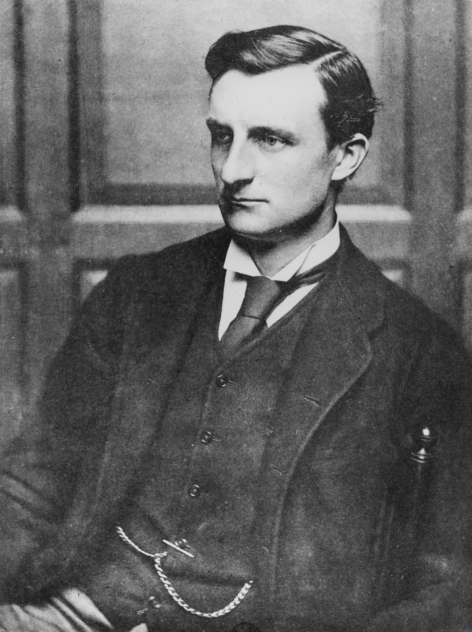 Porträtt av Lord Edward Grey, Viscount of Fallodon (bw foto) av Emery Walter