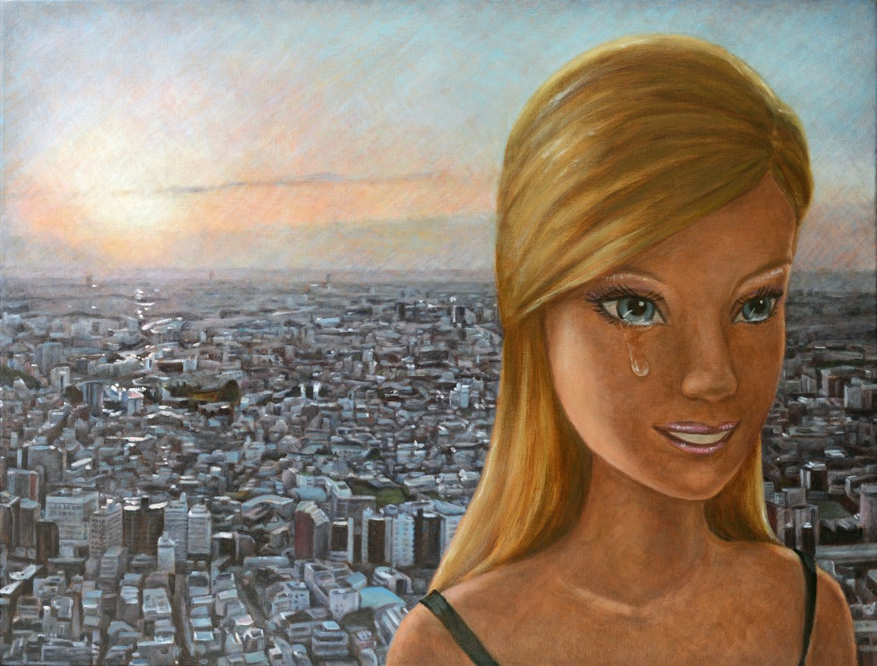 Barbie in Twilight, 2012 (olja på duk) av Emiko Aida
