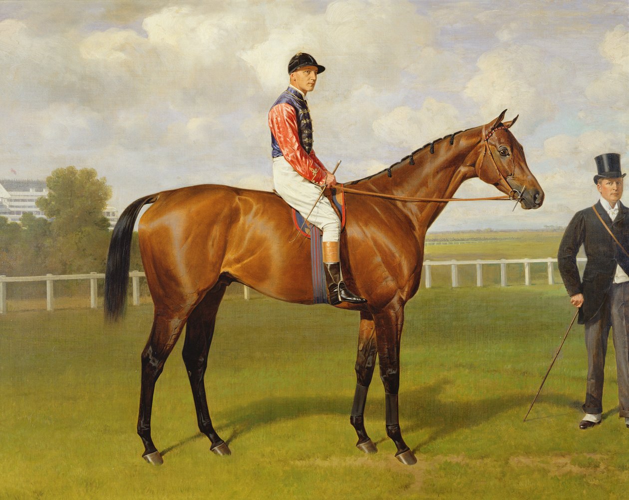 Persimmon, vinnare av 1896 års Derby, 1896 olja på duk detalj från 188211 av Emil Adam
