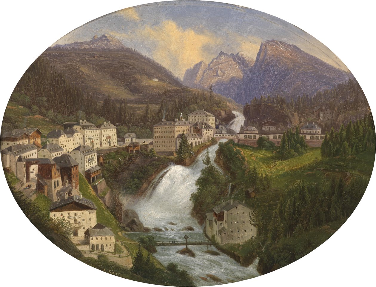 Blick auf Gastein av Emil Ludwig Löhr