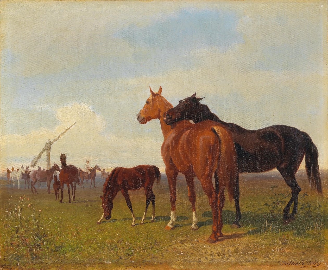 Horses on the Puszta av Emil Volkers