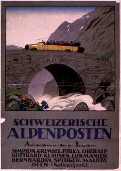 Annons för "Swiss Alpine Motor Rides" av Emil Cardinaux