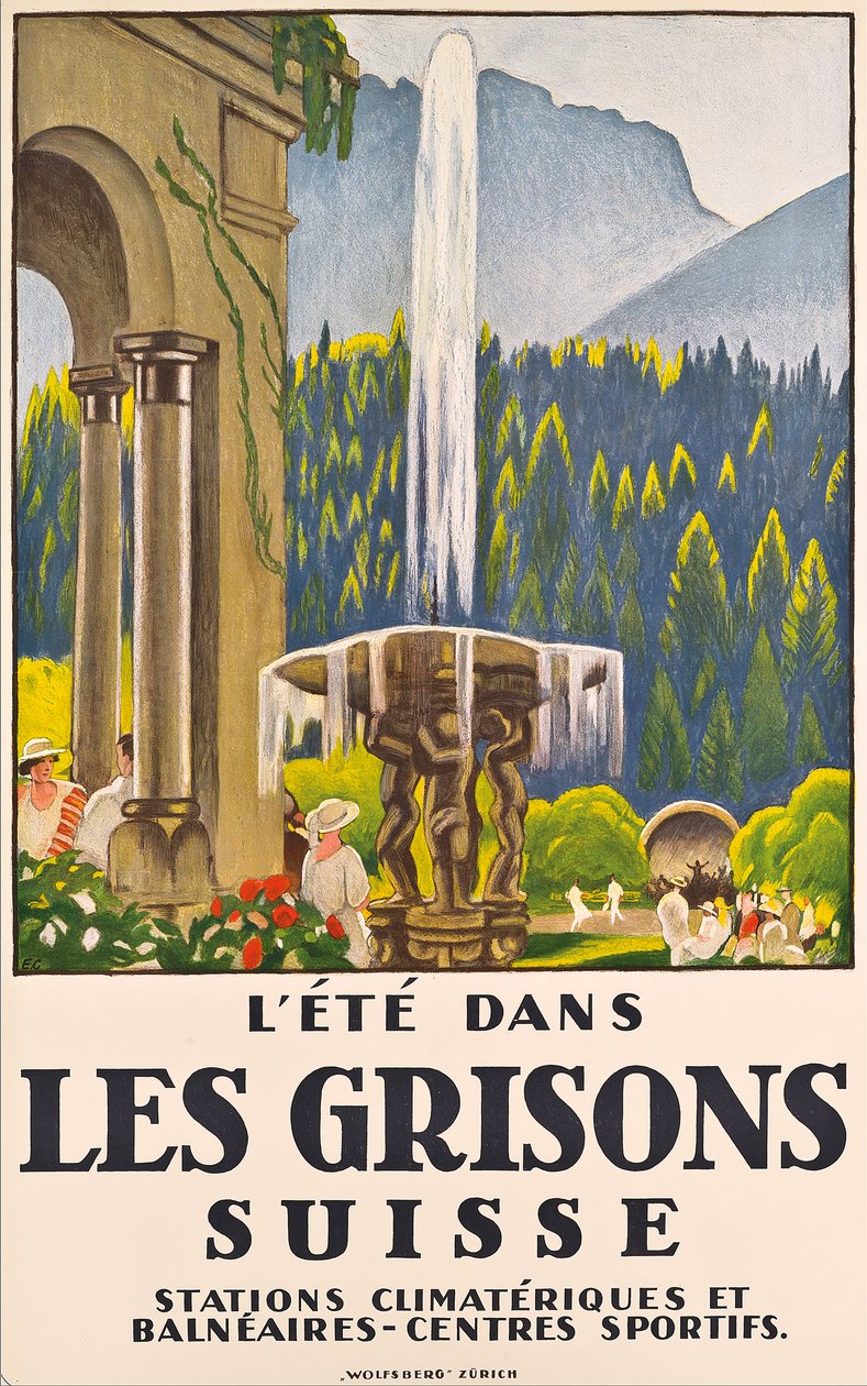 Sommar i les Grissons, Schweiz av Emil Cardinaux