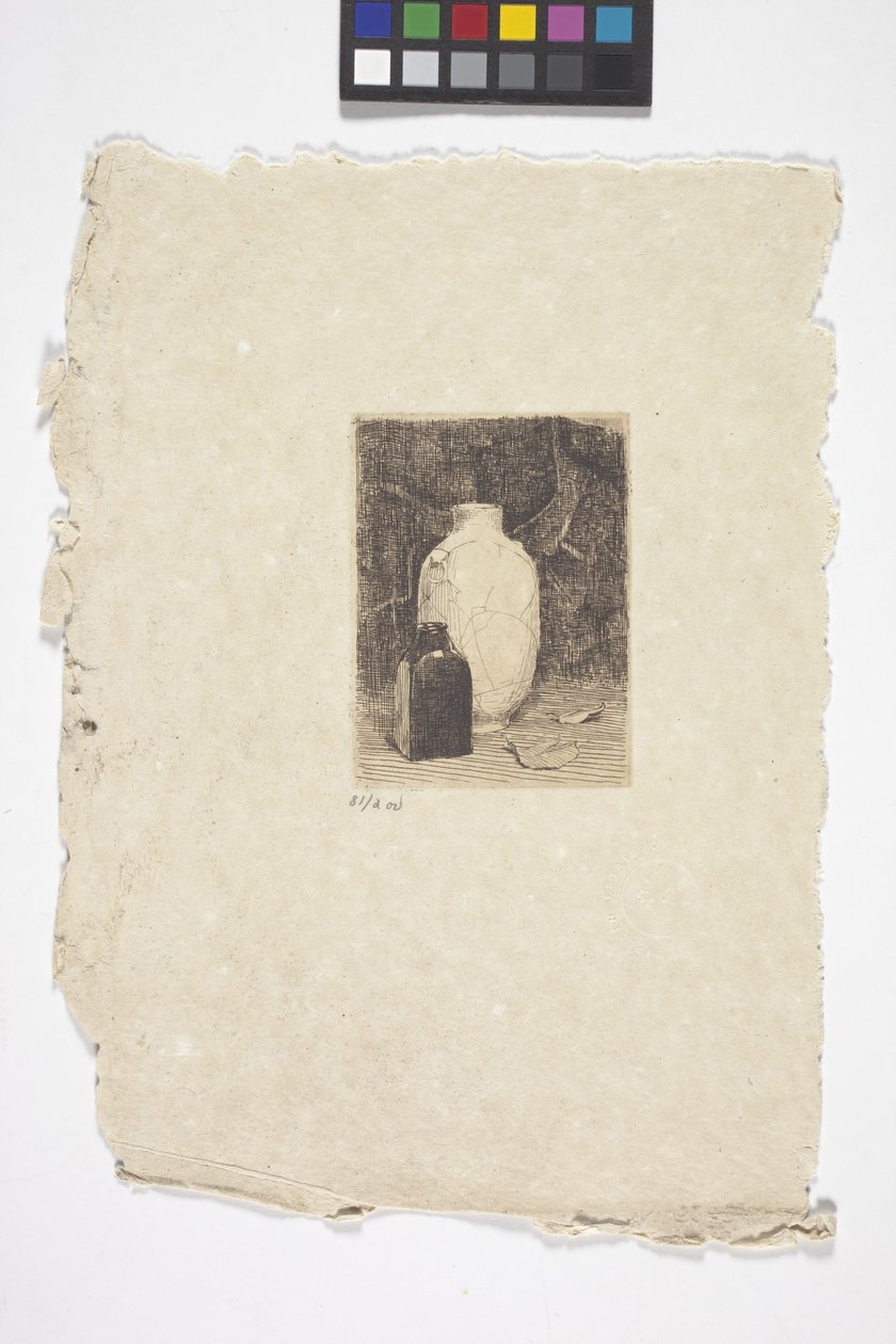 Stilleben med vas och flaska (bläck) av Emil Carlsen