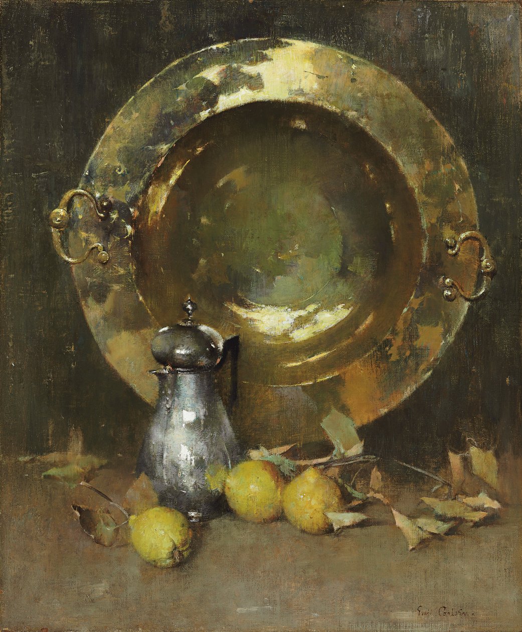 Stilleben, ca 1918 (olja på duk) av Emil Carlsen