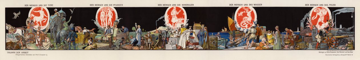 Arbetets triumf (färglitografi) av Emil Doepler